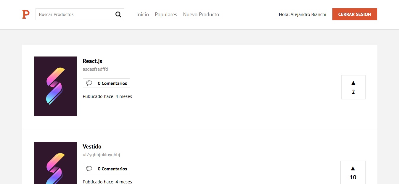 Product Hunt Simple Clone